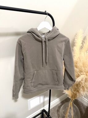 Athleta Taupe Pullover Hoodie | Cozy Neutral Sweatshirt